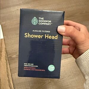 The Goodfor Company Alkaline Shower Head - Navy & Gold Packaging
